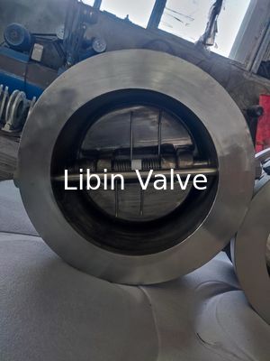 Válvula de verificación de doble disco de acero inoxidable dúplex